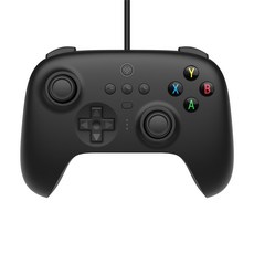 8bitdo컨트롤러 8bitdo얼티메이트 8bitdomicro 8BitDo 얼티밋 컨트롤러 유선 USB 게임 패드 조이스틱 윈도우 1011 스팀 데크와 호환 가능, 1개, 01 Black