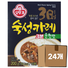 오뚜기 3일 숙성카레 3분 순한맛, 200g, 24개