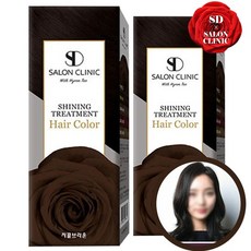 [SD살롱클리닉] 차콜브라운블랙 청담 살롱 셀프 염색제 2세트, 없음