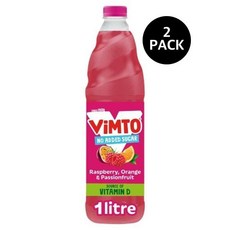 빔토 리믹스 오렌지 라스베리 브레드 후르츠 스쿼시 Vimto Remix Orange Raspberry Pasn/ Fruit Squash, 2개, 1L