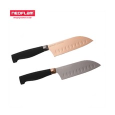 네오플램 향균 티타늄코팅 주방칼 식도 산토쿠(S)5", 블랙