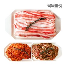 국내산 한돈 돼지고기 냉장 생삼겹살/갈비살/목살 500g 3종 모음 육육마켓, 국내산 부드러운 생삼겹(한돈) 500g