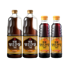 샘표 양조간장701 1.7L 2개 + 양조간장 501 500ml 2개