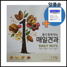 둘이함께먹는 매일 하루 견과 20g x 60개입 + 알콜솜1매