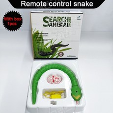리모콘 조정 자동 전자뱀 고양이 훈련용 장난감 USB 충전식 애완 동물 센서 장난감, 초록색 뱀