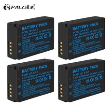 LP-E12a 배터리 및 LCD USB 듀얼 충전기 캐논 EOS M1 M50 L1 키스 X7 반란군 카메라용 2000mAh LP, 04 4 battery, 04 4 battery
