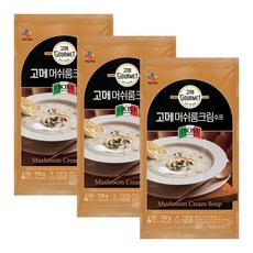 CJ 고메 머쉬룸 크림수프 180g x4개 x3봉 (총 12인분), 4개