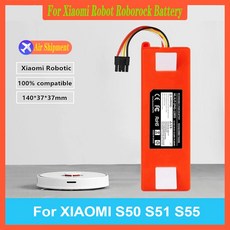 로봇 진공 청소기 교체 배터리 샤오미 Roborock S55 S60 S65 S50 S51 S5 MAX S6 부품 14.4V 12800mAh, 없음, 1.XM 5200mAh X1