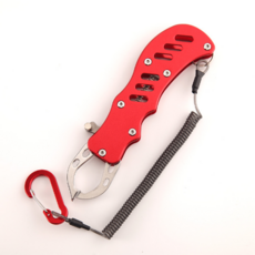 꿈블리 메탈 립그립 피쉬그립 물고기집게 낚시, 레드, 1개