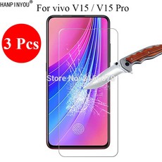 3 개/몫 용 vivo V15 9 H 2.5D 강화 유리 vivo V15 프로 6.39 "전화 보호 필름 + 깨끗한 도구, 1개, For vivo V15