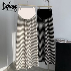 디한스 2025년 봄여름 임산부 허리밴딩 줄무늬 편안한 바지