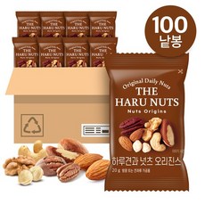 [하루견과] 넛츠&오리진스100봉, 20g, 100개