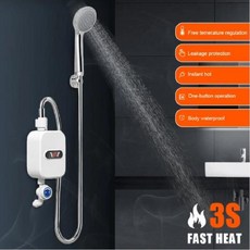 주방 및 욕실용 전기 온수기 EU 플러그 디지털 디스플레이 220V 수도꼭지 3500W
