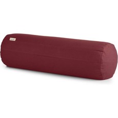 요가 볼스터 쿠션 | 지지용 인증 유기농 면 원형 물세탁이 한 메밀 선체 Yin 베개, Tibetan Maroon