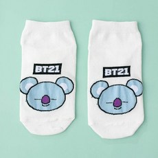 kpop 소년 kawaii bt21 bangtan 소년 소녀짧은 양말 여름 애니메이션 주변 장치 심장 동물 통기성 면 양말 여성 BT21직구, 배우다