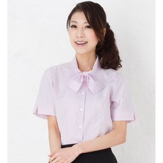 비쳐방지 기능을 갖춘 보우타이 반소매 블라우스 신사 사무복 기업 교복 오피스 유니폼에도 추천
