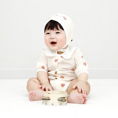 [메르베] 플럼플럼 신생아 아기 바디슈트_여름용(7부)