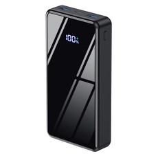 YINTO 대용량 보조배터리 고속충전 30000mAh PD 22.5W QC3.0 잔량표시, 블렉, JM5