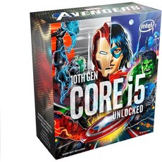 인텔® Core™ i510600K 마블 어벤져스 컬렉터 에디션 패키징 6코어 최대 4.8GHz 언락 LGA1200 인텔®400시리즈 칩셋 125W, Avenger's Edition - i510600