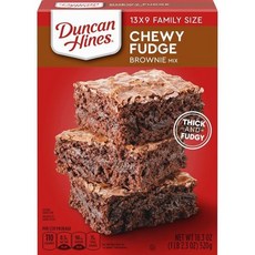 Duncan Hines 브라우니 믹스 퍼지 18.3oz, 520g, 1) Chewy Fudge - 1.14 Pound (P