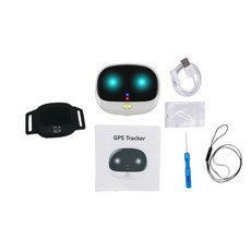 GPS 애완 동물 추적기 RF-V47 고양이 GPS 추적 장치 역사적인 경로 양방향 음성 통신 벨소리 애완 동물 SOS, 01 no box white