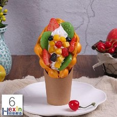 홍콩와플 버블 와플 아이스크림 포장 종이컵 타피오카, 2개