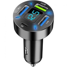 젬쿠 50W USB C 자동차 충전기 어댑터 PD QC3.0 고속 충전 궐련 라이터 LED 전압계 휴대폰 포함 iPhone 15/14/13/12/11/Pro Max iPad 삼