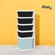 아이팜 마이픽 모듈형 정리함 추가모듈 5단 장난감정리함, 2.화이트+미스티블루