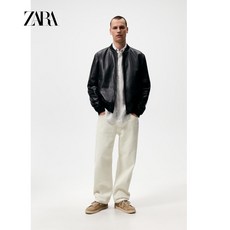 ZARA 자라 페이크 가죽 봄버 자켓