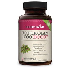 NatureWise Forskolin 1000 Boost 네이처와이즈 포스콜린 부스트 60베지캡슐 2팩, 60개