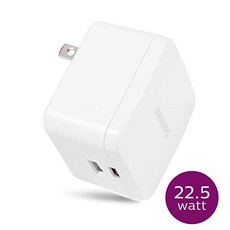 Philips 15W USB-C Wall Charger For iPhone 11/Pro/Max/XS/XR/X/8 iPad Pro/Air/Mini Samsung Galaxy S, 1