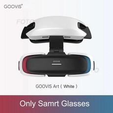 스마트 안경 VR GOOVIS Art XR 헤드셋 디스플레이 휴대용 3D 극장 4K AR 게임 플레이어 PC Xbox PS5 스위치용, 8) White, 1개