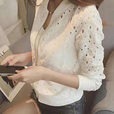 펀칭가디건