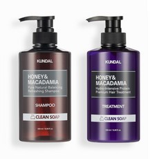 쿤달 네이처샴푸500ml + 트리트먼트500ml 클린솝향, 1세트