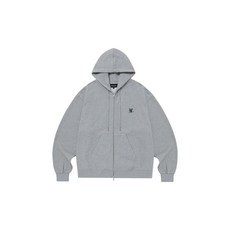 우알롱 후드집업 WOOALONG (기모)시그니처 후드집업Signature Hood Zip-up WL234JHZ02UGRY 오버핏 아노락 정품 여름 백화점 기모 드라이핏 하프