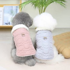 코코스튜디오 강아지옷 마우스 양털 하네스 조끼, 코코 마우스 양털 조끼/그레이