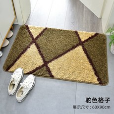 주방매트 진입문매트 가정용 현관 카페트 도어매트 거실 주방 화장실 물흡수 신발깔창 욕실 미끄럼방지매트, C06-타입카멜색 체크무늬