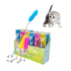  토끼털 5단 낚시대 12개세트(1박스) 고양이장난감, 단품, 상세페이지 참조 