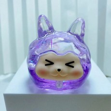 대형 키키 야광 병 디스플레이 야간등 라이브 방송 제품 키체인 가방 액세서리, 투명 퍼플