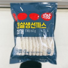 식자재왕 흰살 생선까스, 20개, 1.2kg