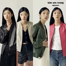 [런칭 가격 299 900원] 김서룡 CLASSIC 봄버 레더 재킷(여)