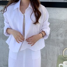 린넨크롭셔츠