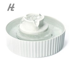 하우롱 고양이정수기 CAKE1 세라믹 저소음 음수대 강아지 급수기, 화이트