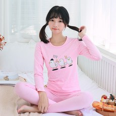 베이핀 여대 동 순면 코튼 중학교 풀패딩 소녀 보온내의 스웨터 이너 겨울