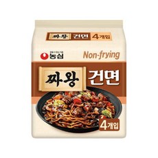 농심 짜왕건면 자취템 119g x4입 1세트 자취템 쏘울푸드 분식 학생 완내스 쏘울푸드, 10개