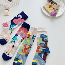 요나 일러스트 캐릭터 여성 귀여운 패션양말