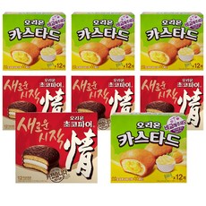오리온 초코파이 12p + 카스타드 세트, 4세트