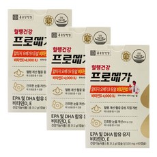 종근당건강 혈행건강 프로메가 알티지 오메가3 듀얼 비타민D 장용성캡슐 EPA DHA 600mg, 3개, 60캡슐