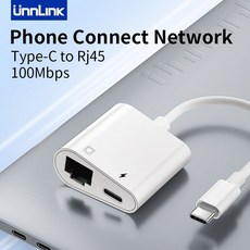 Unnlink USB C에서 RJ45 랜 어댑터 100Mbps 네트워크 카드 허브 C 타입 충전 TV 박스 PC 노트북 전화 연결 이더넷, 1) 100Mbps - ciscoap9124