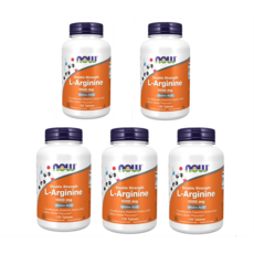 나우푸드 더블 스트랭스 L-아르기닌 1000mg 타블렛, 120정, 5개